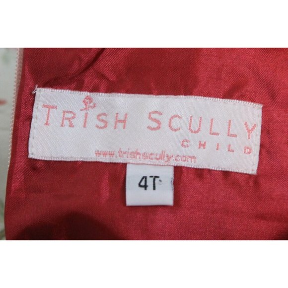 Trish Scully Nursery Rhyme Dress Toddler Girls Sz 4T Red Green V Cut Neck - Picture 7 of 9